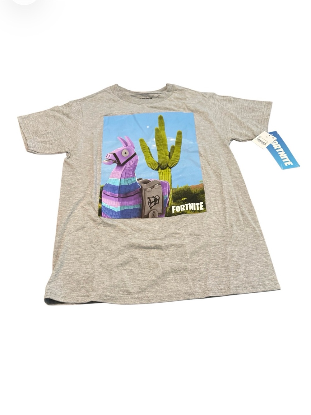 MAD Engine Gray Fortnite Llama Short Sleeve Tee
